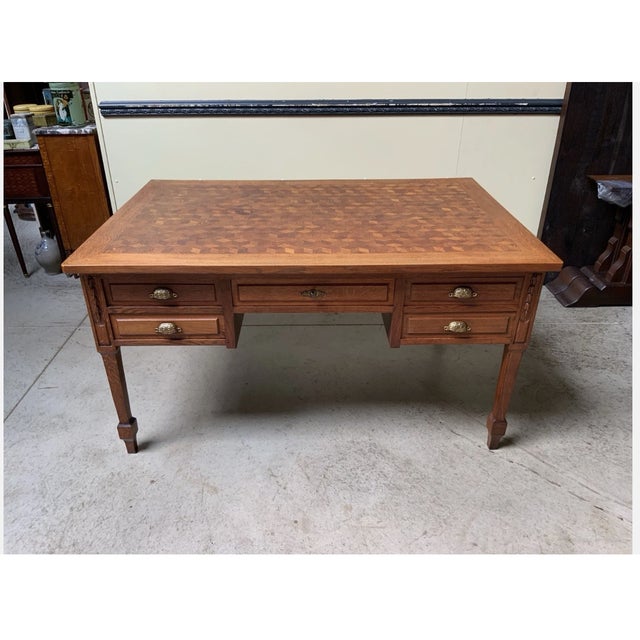 Antique Art Nouveau Double-Sided Desk, 1915 For Sale - Image 12 of 12
