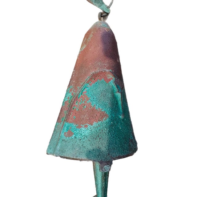 A 1960's hand-crafted cast patinated bronze wind bell designed for Arcosanti, an experimental Arizona community by Italian...
