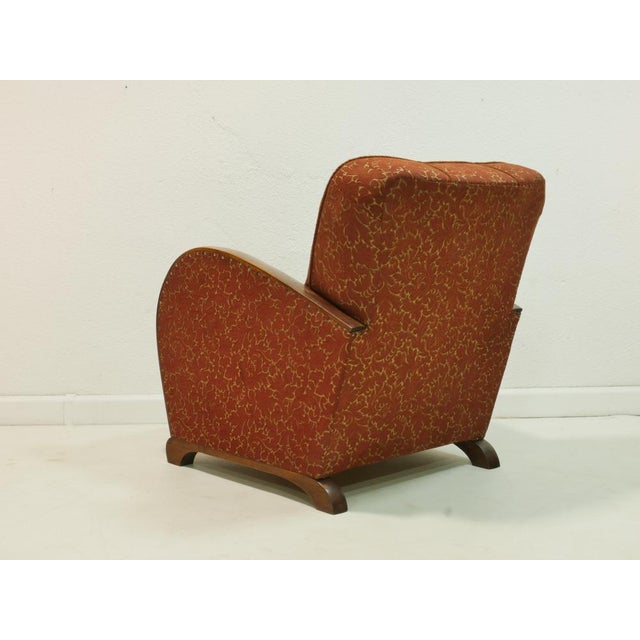 Mid-Century Modern Mid-Century Art Deco Club Chair, Germany, 1950s For Sale - Image 3 of 15
