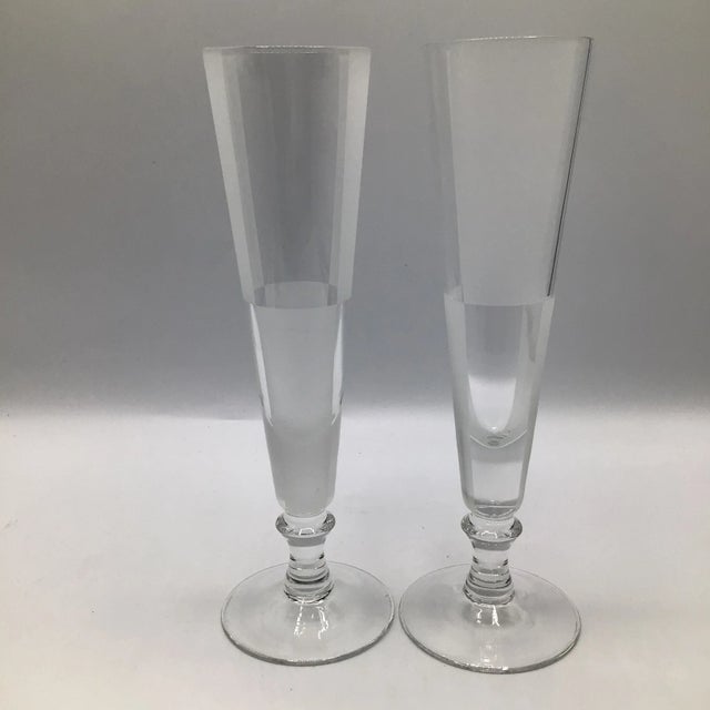 Nautica Frost Block Champagne Flutes-Set of 2 For Sale - Image 4 of 12