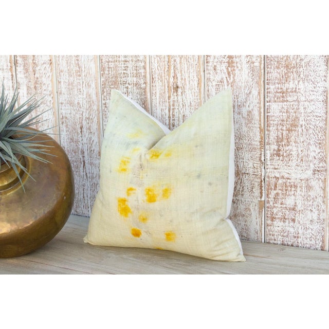 Textile Vintage Avi Tie Dyed Organic Silk Pillow For Sale - Image 7 of 11