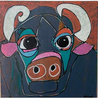 "L+m Talk It Over" Original Acrylic Painting by Melinda McLeod For Sale