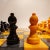 Yellow 1970s Rare Colors Luxury Chess Set in Genuine Hand Carved Italian Alabaster of Volterra For Sale - Image 8 of 11