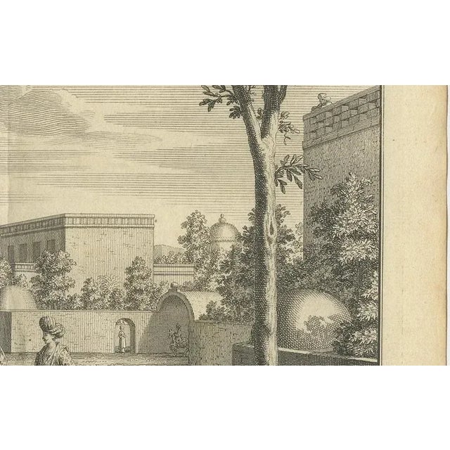 Depiction of Persian Houses – 18th-Century Architectural Scene by J. van der Schley, 1731 This finely executed antique...
