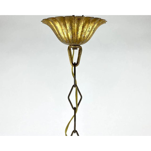 Vintage Italian Chandelier Ears of Wheat, Italy, 1960s For Sale - Image 9 of 11