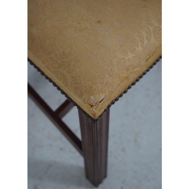 Brown Set of 4 Biggs Mahogany Ribbon Back Dining Chairs For Sale - Image 8 of 18