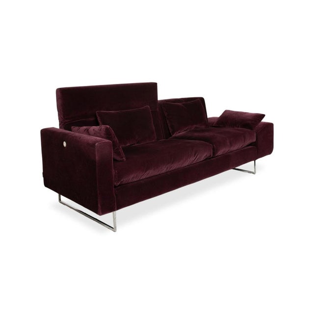 Embrace Set in Velour Velvet Chrome in Violet Aubergine Purple with Manual Function, Set of 3 For Sale - Image 10 of 18