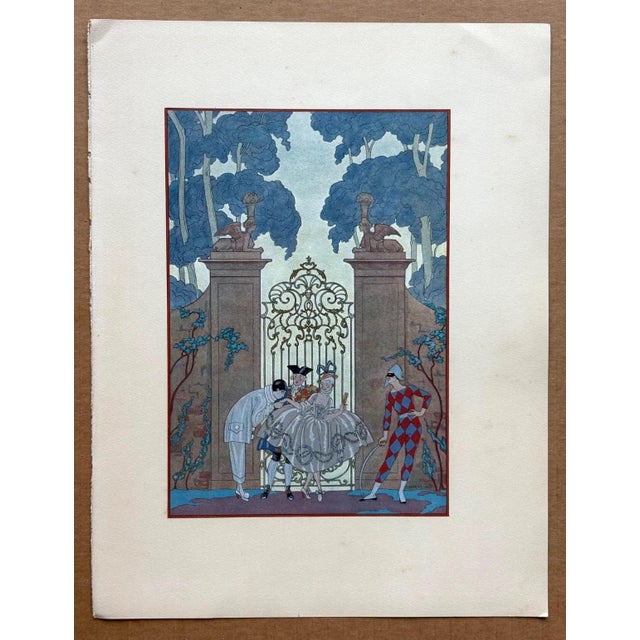 Up for sale is this beautiful, limited edition, hand-colored pochoir print by George Barbier. It is one of several we are...