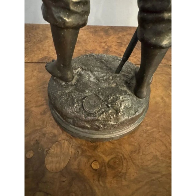 Late 19th Century Antique French Spelter Figures, 1890, Set of 2 For Sale - Image 5 of 7