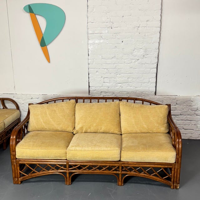 Wicker Sofa Set by Tradewinds Furniture For Sale - Image 12 of 12