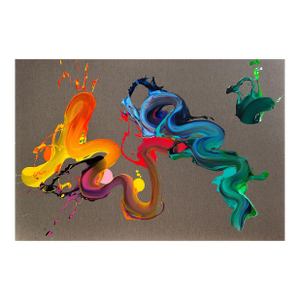 Contemporary Abstract Acrylic on Canvas "Don't Look Back" by Nikolaos Schizas