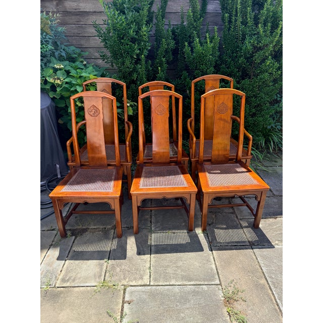 Traditional Set of 6 Vintage Henredon Chinese Chippendale Chairs For Sale - Image 3 of 16