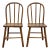 Vintage Primitive Childs Wood Windsor Chairs, a Pair For Sale