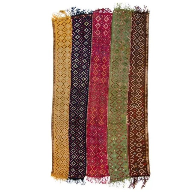 1850s Antique Cecim Textile Floor Covering Allover Multi-Color Wool Handwoven Rug - 5’6” x 9’7” For Sale - Image 11 of 11