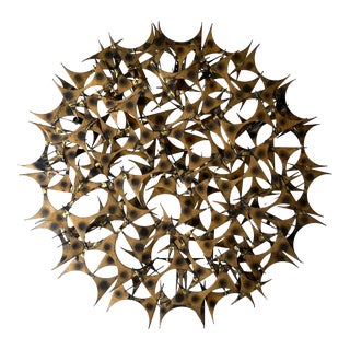 Marc Weinstein Brutalist Starburst Wall Sculpture For Sale