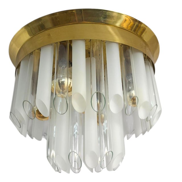Mid-Century Ceiling Light with Glass Tubes by J. T. Kalmar for Kalmar Franken KG, 1970s For Sale - Image 9 of 9