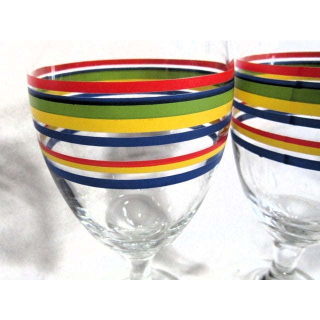 Glass Mid 20th Century Libbey Mambo Fiesta Glasses Set of 6 For Sale - Image 7 of 10
