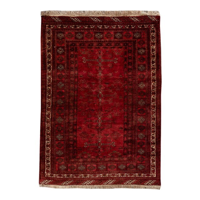 Vintage Persian Rug, 4'5" X 6'2" For Sale