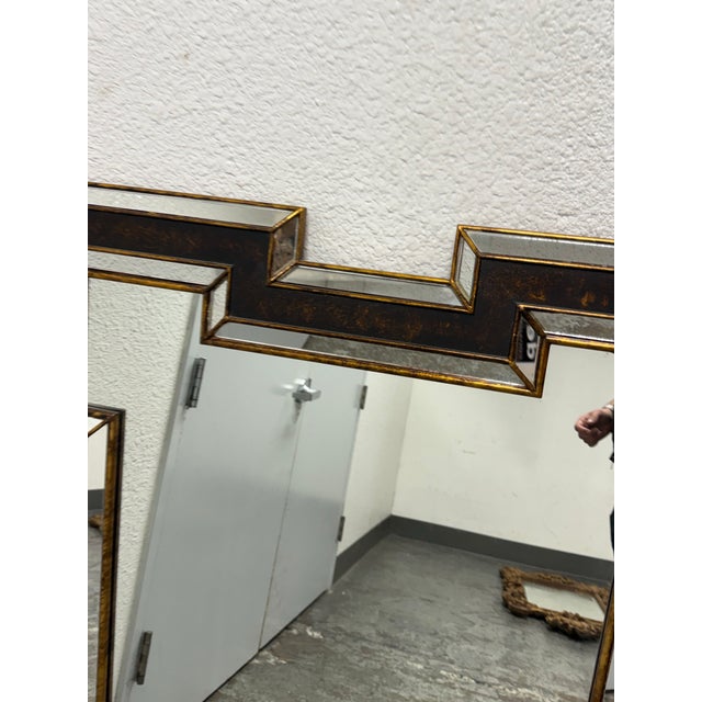Metal Art Deco Revival Style Custom Design Wall Mirror For Sale - Image 7 of 12