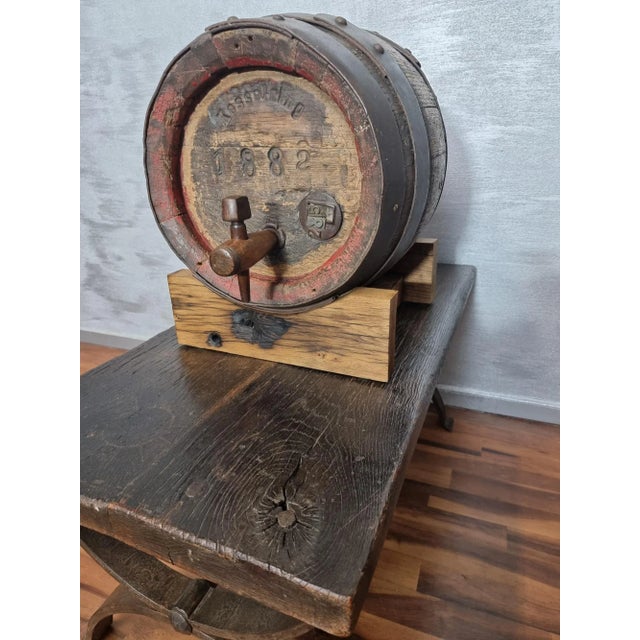 Vintage Oak Wine Barrel For Sale - Image 3 of 12