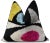 Abstract Abstract Pink Black White Handmade Velvet Throw Pillow & Down Insert For Sale - Image 3 of 11