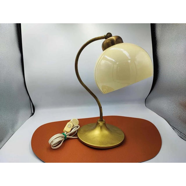 Metal Art Deco Brass Desk Lamp, 1950s For Sale - Image 7 of 7