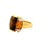 Bellari Smoky Quartz Citrine Diamond 18k Yellow Gold Ring, Size 7 For Sale - Image 4 of 6