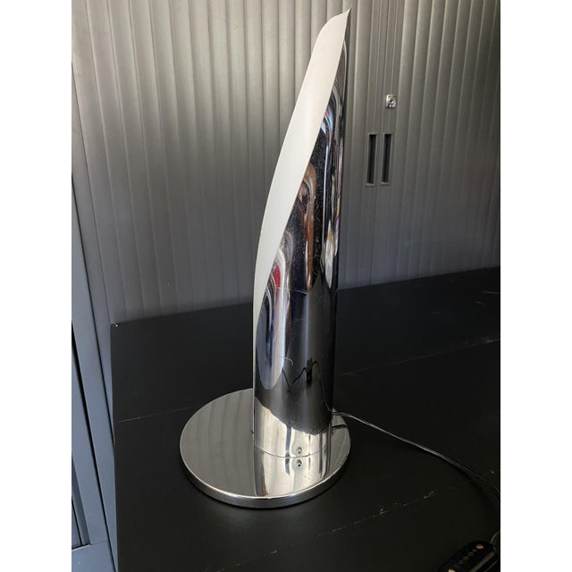 Vintage Chrome Flame Lamp in the style of Goffredo Reggiani, 1970s For Sale - Image 9 of 18