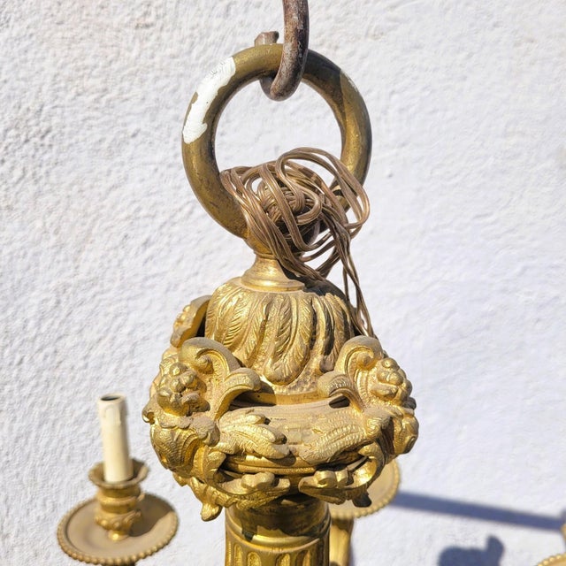 20th Century Mazarin Bronze Chandelier For Sale - Image 4 of 15