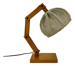 Mid-Century Modern Adjustable Pinewood Table Light by Linus Bopp for Limbach, 1970s