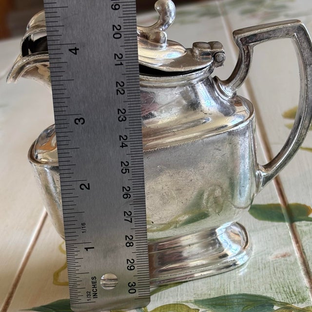 Metal Silver Plate Teapot - Vintage Rare Union Pacific Railroad For Sale - Image 7 of 8