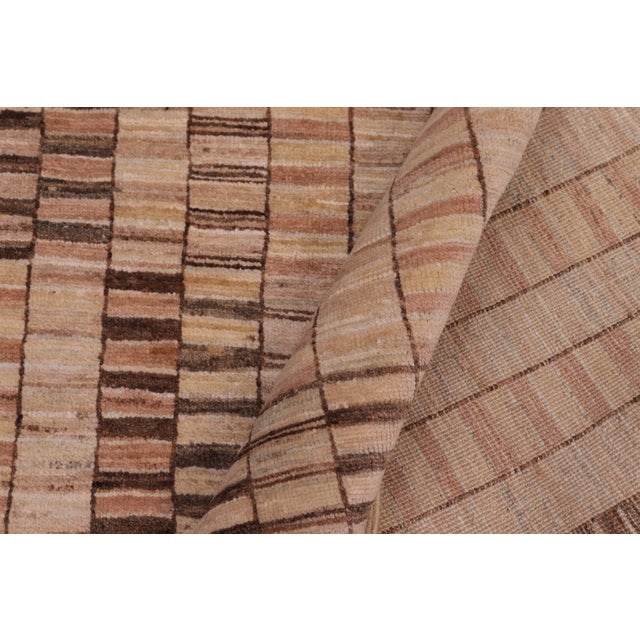 Tan Modern Gabbeh Tan/Brown Wool Rug - 7'8'' X 9'8'' For Sale - Image 8 of 10