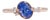 Aaa Tanzanite Ring With Earth-Mined Diamond Accents: Solid 14k Gold, 7x5mm, Size 6.75 For Sale