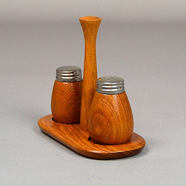 Mid-Century Modern Teak Spice Set from Karl Holmberg Ab, 1960s, Set of 3 For Sale - Image 3 of 13