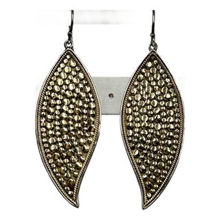Anna Beck Sterling Silver 925 18k Gold Dot Drop Dangle Earrings Bali Handmade For Sale