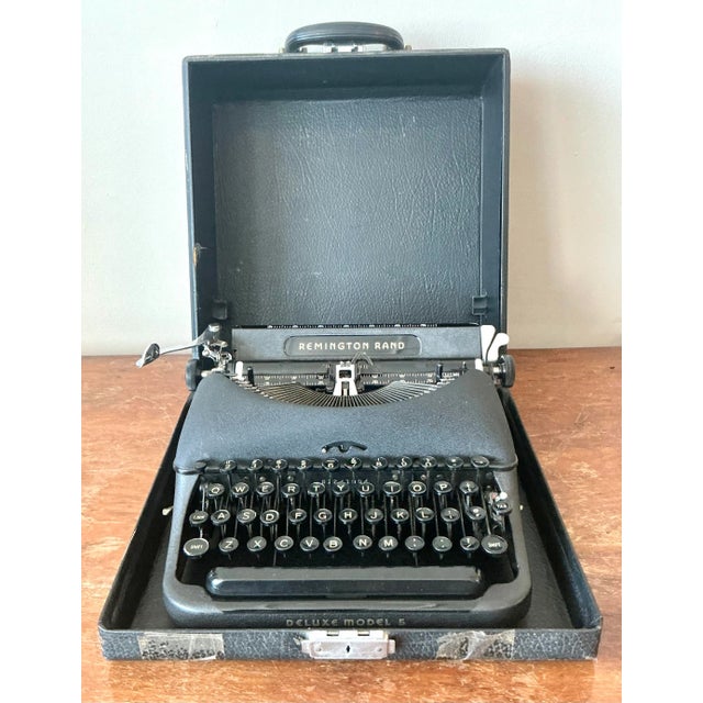 Remington Rand Vintage Boho Remington Rand Typewriter For Sale - Image 4 of 7