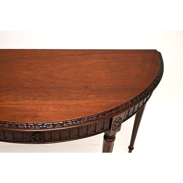 Antique Georgian Bow Front Console Table, 1900s For Sale - Image 6 of 9