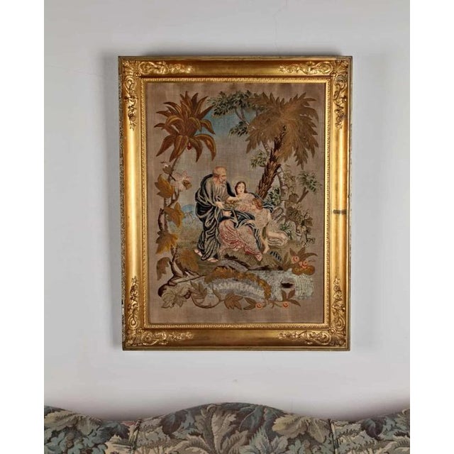 Handwoven Gobelin with Religious Motif, 1820 For Sale - Image 3 of 4