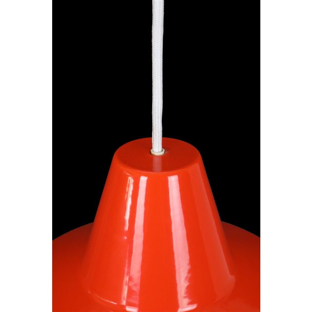 Industrial Enamel Pendant Lamp by Axel Wedel Madsen for Louis Poulsen, 1970s For Sale - Image 6 of 13