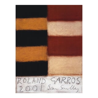 2001 Sean Scully 'Roland Garros French Open' Abstract Brown,Black,Orange france Offset Lithograph For Sale
