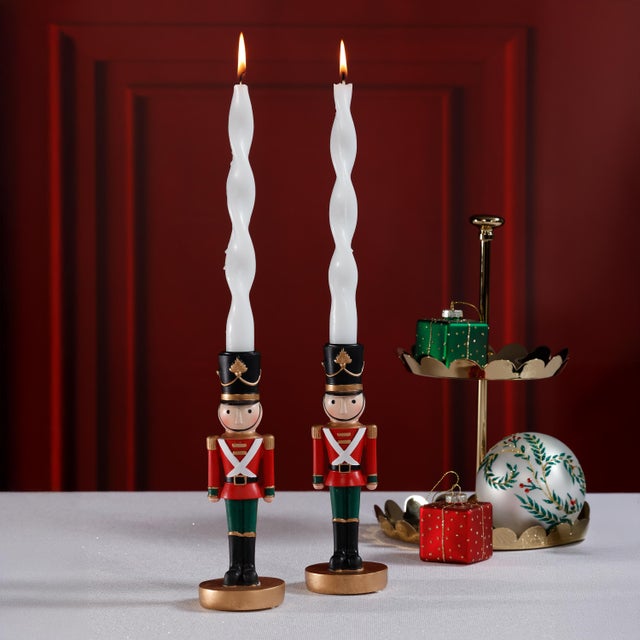 Contemporary Lumière Twist Taper Candles, Set of 12 in White, 12" For Sale - Image 3 of 3