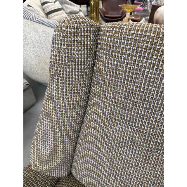 1970s Pair of Flat Bar Lounge Chairs Attributed to Milo Baughman Re-upholstered For Sale - Image 12 of 17