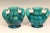Ceramic Pair 1930s Awaji Pottery Art Deco Japanese Vintage Studio Muscle Vases Blue Green Flambe For Sale - Image 7 of 8