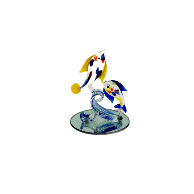 Late 20th Century This charming collection of seven miniature table decorations captures the playfulness of tropical...