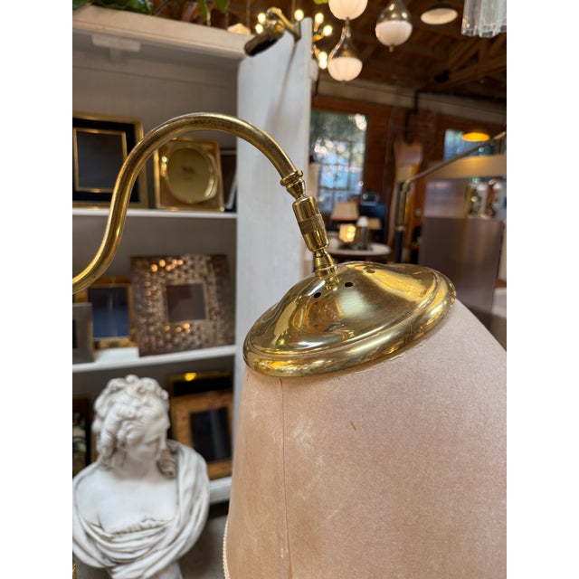 Vintage Italian Adjustable Brass Floor Lamp For Sale - Image 4 of 4