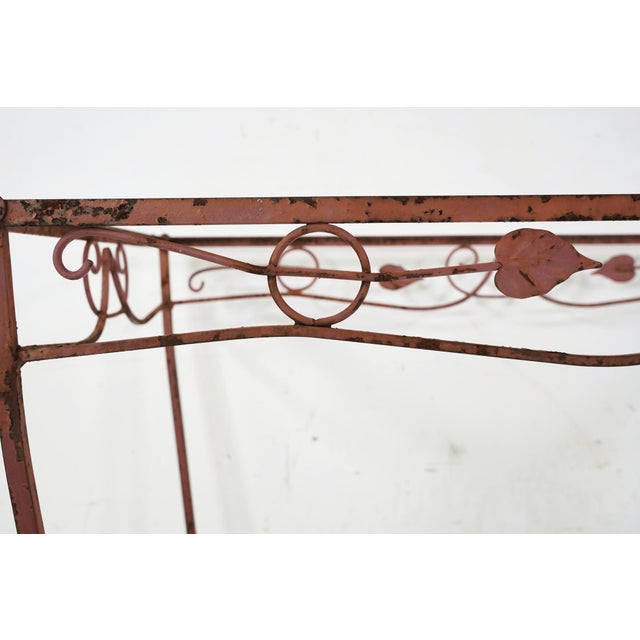 Late 20th Century Vintage Rectangle Wrought Iron Table Base For Sale - Image 5 of 10