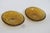 Mid 20th Century Mid 20th Century Pressed Glass Small Bowls Pair of 2 Amber Color Fruit Snack Butter Dishes - Set of 2 For Sale - Image 5 of 11