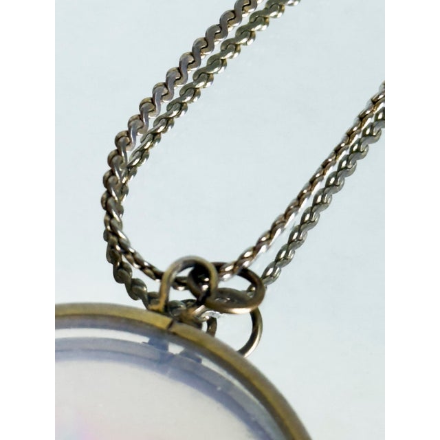 Gold Vintage 1980s Space Age Style Laser Hologram Butterfly Pendant Necklace For Sale - Image 8 of 11