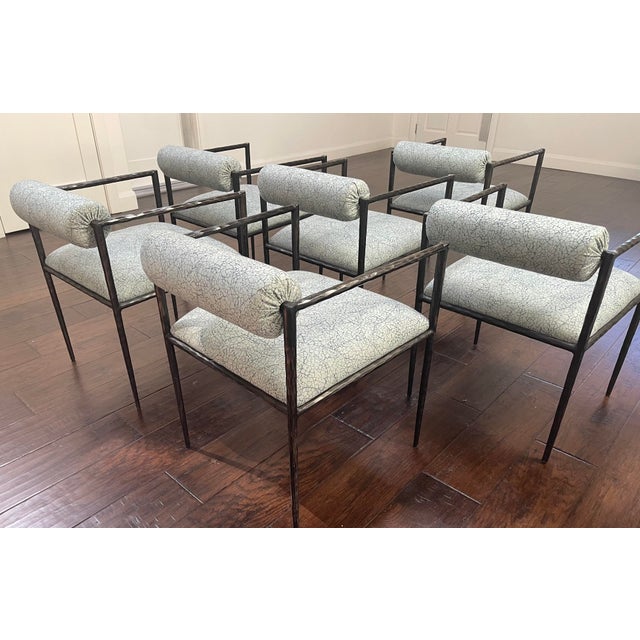 Set of 6 Barbana Dining Chairs by Arteriors in Kelly Wearstler Teal