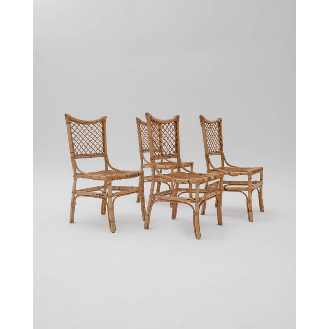 Vintage Bamboo Dining Set, 1970s, Set of 5 For Sale - Image 10 of 11